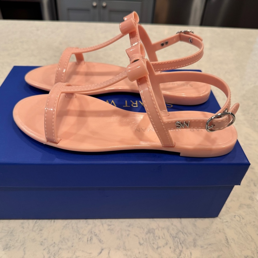 Stuart Weitzman Mellie Bow Jelly Flat size 8 brand new